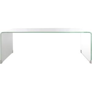 Safavieh Home Collection Crysta Clear and Blue Ombre Glass Coffee Table(Clear / White)