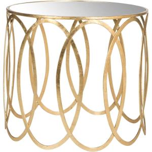 Safavieh Home Collection Cyrah Leaf Accent Table, Gold