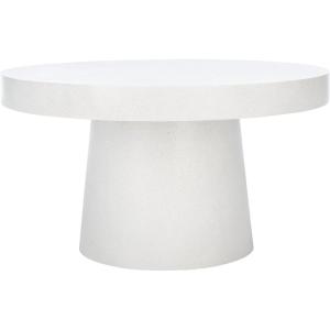 Safavieh Home Collection Jaria White Terrazzo Paper Mache Round Coffee Table (Fully Assembled) COF3000B(White Terrazzo)