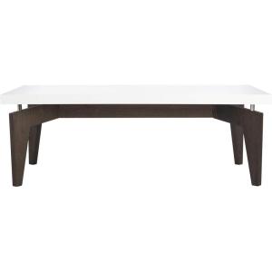 Safavieh Home Collection Josef Retro Black Coffee Table(White / Dark Brown)