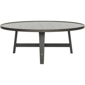 Safavieh Home Collection Malone Retro Mid-Century Light Oak and Brown Wood Coffee Table(Dark Grey)