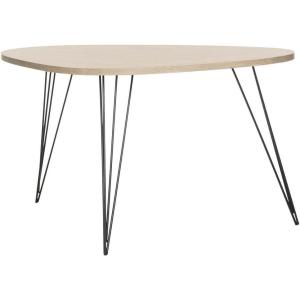 Safavieh Home Collection Rocco Retro Mid-Century Black Wood Coffee Table(Light Grey)