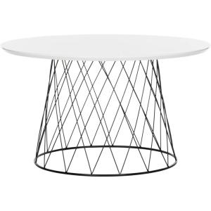 Safavieh Home Collection Roe Retro Mid-Century White and Black Wood Coffee Table(White)