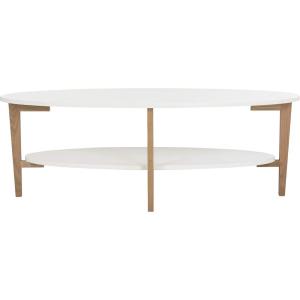 Safavieh Home Collection Woodruff White and Natural Coffee Table