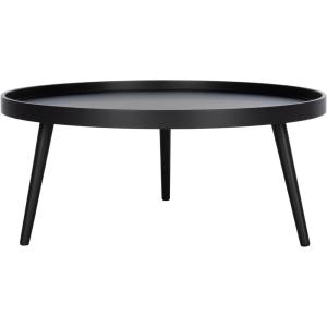 Safavieh Home Fritz Black Tray Top Round Coffee Table(Black)