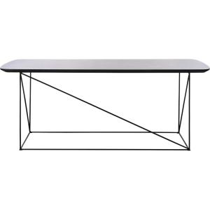 Safavieh Home Rylee Grey Sandstone and Black Rectangle Coffee Table(Dark Grey / Black)