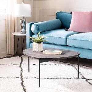 Safavieh Home Sven Modern Dark Grey Oak and Black Coffee Table