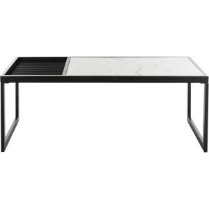Safavieh Home Zuri White Faux Marble and Black Coffee Table