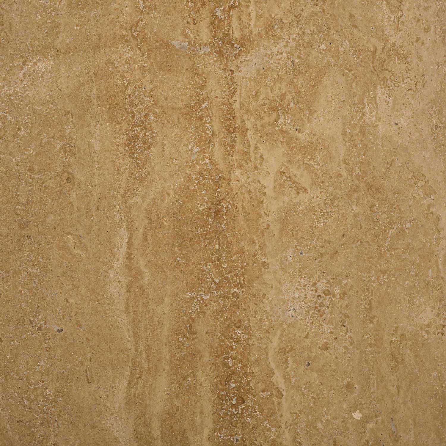 image:imageSAFAVIEH Couture Irine Round Dining Table Travertine amp Brown Ideal for Dining Room Kitchen 395 W x 395 D x 2975 H SFV5781ATravertineBrown