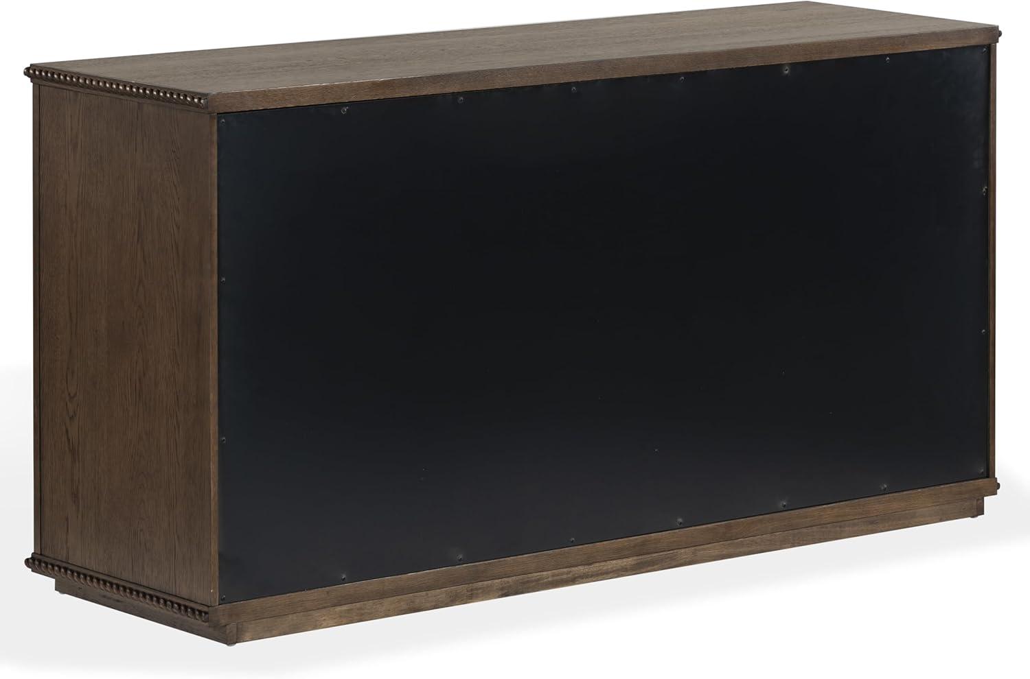 image:imageSAFAVIEH Couture Octavian Rope Detail Dresser Walnut Oak 6Drawer Storage Chest Fully Assembled Ideal for Bedroom Guest Room 66 W x 20 D x 34 H SFV2234BDark Walnut