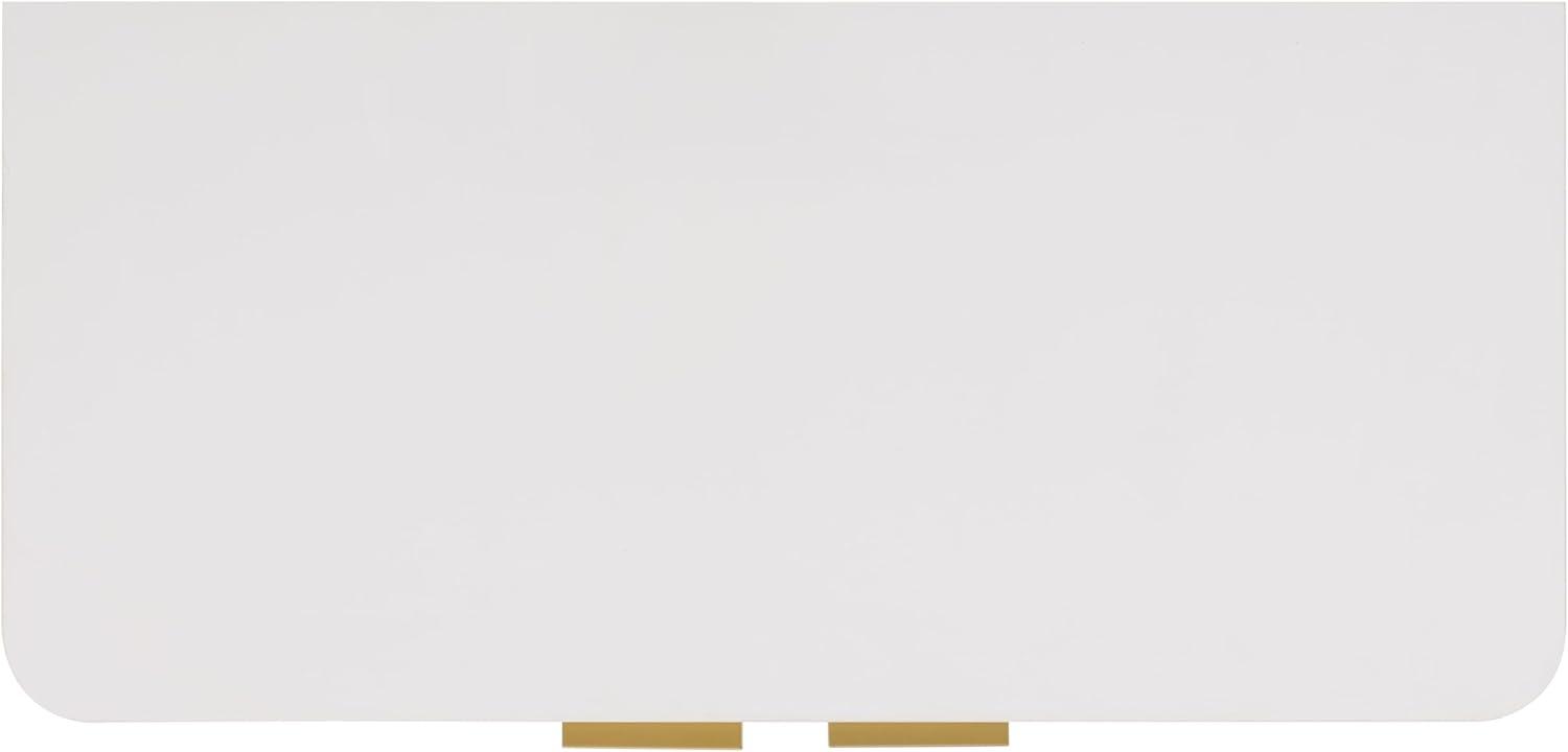 image:imageSAFAVIEH Furniture Hilsa Media Stand for TVs up to 32 White amp Gold 2Door Compact Entertainment Media Console for Living Room Bedroom MED3118AWhiteGold