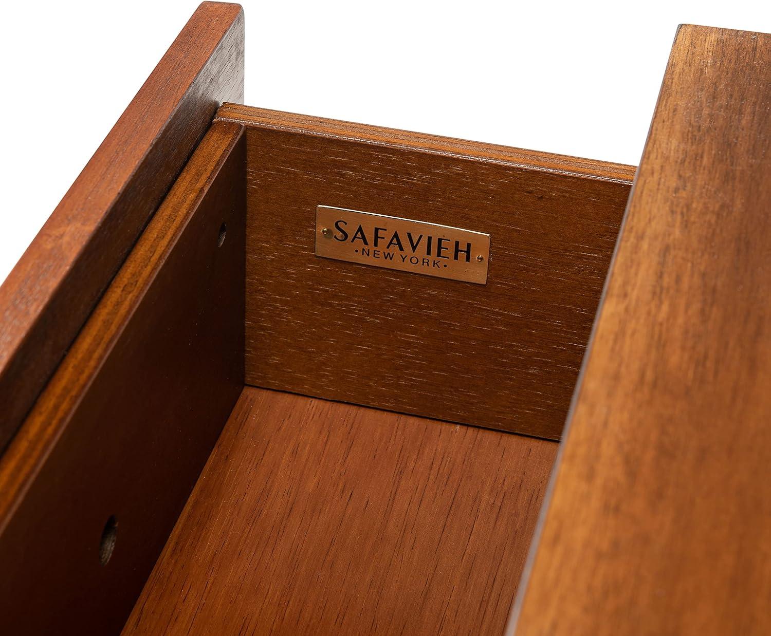 image:imageSafavieh Home Collection Marquise Brown 1Drawer Storage Bedroom Accent Side Table Nightstand NST5005A