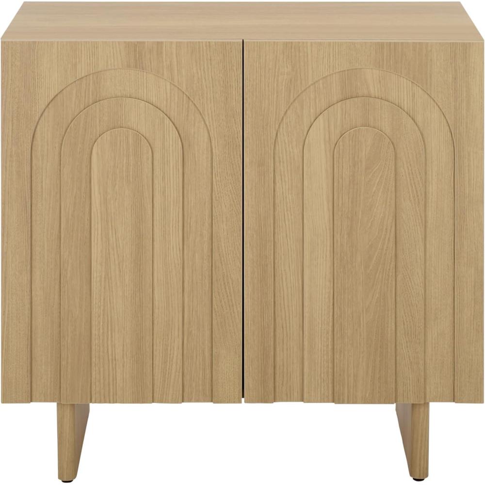 image:imageSAFAVIEH Furniture  Simi Media Stand for TVs up to 28  Natural Brown Compact Entertainment Media Console  Storage Cabinet for Living Room Bedroom MED3119ANatural