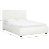 SAFAVIEH Couture – Callahan Full Bed – Contemporary Design – White Linen & Walnut Legs – Ideal for Bedroom, Guest Room, 59″ W x 88″ D x 45″ H (SFV4801C-F)