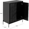 SAFAVIEH Couture – Gianella Storage Chest – Black Metal & Solid Wood – Fully Assembled – Ideal for Bedroom, Guest Room, 33.5″ W x 17.5″ D x 43″ H (SFV5792A)(Black)
