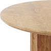 SAFAVIEH Couture – Irine Round Dining Table – Travertine & Brown – Ideal for Dining Room, Kitchen, 39.5″ W x 39.5″ D x 29.75″ H (SFV5781A)(Travertine/Brown)