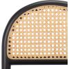 SAFAVIEH Couture – Laylie 37-Inch Counter Stool – Black Solid Wood & Cushion with Natural Cane Rattan Weave – Fully Assembled – Ideal for Kitchen, Dining Room (SFV1608D)