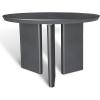 SAFAVIEH Couture – Outdoor Bethlyn Round Dining Table – Black Aluminum – Weather Resistant, Lightweight – Ideal for Patio, Deck, Backyard, 41.7″ W x 41.7″ D x 29.9″ H (CPT4023A)(Black)