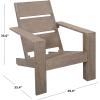 SAFAVIEH Couture – Outdoor Coral Adirondack Chair – Grey Eucalyptus Solid Wood – Weather Resistant – Ideal for Patio, Deck, Backyard, 19″ Seat Height (CPT1063A)(Grey)