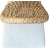 SAFAVIEH Couture – Outdoor Rosalind 25-Inch Counter Stool – Light Grey Cushion & Beige Aluminum Frame – Woven Back Design, Fully Assembled – Ideal for Patio, Deck, Backyard (CPT4019A)(Light Grey/Beige)