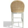 SAFAVIEH Couture – Outdoor Rosalind 25-Inch Counter Stool – Light Grey Cushion & Beige Aluminum Frame – Woven Back Design, Fully Assembled – Ideal for Patio, Deck, Backyard (CPT4019A)(Light Grey/Beige)
