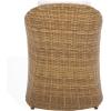 SAFAVIEH Couture Outdoor Collection Melbourne Natural/White Cushion Wicker Patio Dining Chair