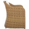 SAFAVIEH Couture Outdoor Collection Melbourne Natural/White Cushion Wicker Patio Dining Chair