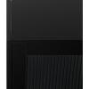 SAFAVIEH Furniture – Donahue Media Stand for TVs up to 65″ – Black & Clear 4-Door Entertainment Media Console with Glass Panel Storage for Living Room, Bedroom (MED3126A)(Black/Clear)