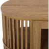 SAFAVIEH Furniture – Kiyoshi Media Stand for TVs up to 65″ – Oak & Black 2-Door Modern Entertainment Console with Shelving (MED3606A)(Oak/Black)