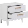 SAFAVIEH Furniture – Lovette 2-Drawer Nightstand – White Modern Bedside Table with Storage Drawers for Bedroom & Small Spaces (NST9618A)(White)