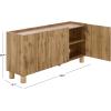 SAFAVIEH Furniture – Marrero Media Stand for TVs up to 65″ – Black Entertainment Media Console – 4-Door Storage Cabinet for Living Room, Bedroom (MED3121B)(Oak)
