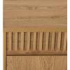 SAFAVIEH Furniture – Masa Media Stand for TVs up to 75″ – Oak 3-Drawer Modern Entertainment Console with Storage, Living Room Cabinet (MED3601A)(Oak)