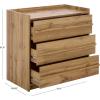 SAFAVIEH Furniture – Mishi 3-Drawer Chest – Oak Wood-Look Dresser with Storage, Modern Bedroom & Guest Room Storage Cabinet, 32″ W x 18.3″ D x 31.5″ H (CHS3101A)(Oak)