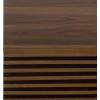 SAFAVIEH Furniture – Moroto Media Stand for TVs up to 35″ – Walnut 2-Door Modern Sideboard Storage Cabinet Console with Slatted Doors & Interior Shelving (MED3607A)(Walnut)