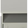 SAFAVIEH Furniture – Shafa Media Stand for TVs up to 55″ – Natural & Brass 3-Drawer Entertainment Media Console – Storage Cabinet for Living Room, Bedroom (MED3123B)(Light Grey/Brass)
