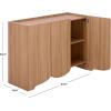 SAFAVIEH Furniture – Takami Media Stand for TVs up to 55″ – Oak 3-Door Modern Entertainment Console with Storage Cabinets (MED3605A)(Oak)