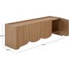SAFAVIEH Furniture – Takami Media Stand for TVs up to 75″ – Oak 4-Door Modern Entertainment Console with Storage Cabinets (MED3604A)(Oak)