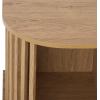 SAFAVIEH Furniture – Tomori Media Stand for TVs up to 75″ – Oak 2-Door Modern Entertainment Console with Open Shelving and Storage (MED3603A)(Oak)