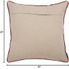 SAFAVIEH Home Collection Holiday Reindeer Rustic Beige/Red Cotton 20-inch Square Decorative Accent Insert Throw Pillow