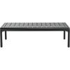 SAFAVIEH Outdoor Couture Patio Furniture Guam Black Aluminum Slatted Coffee Table(Black)