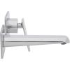SAFAVIEH Solea Bath – Alustic Bathroom Faucet – Contemporary Chrome Brass – Wall-Mount Streamlined Design (BRF1018C)(Chrome)