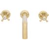 SAFAVIEH Solea Bath – Chelsea Bathroom Faucet – Contemporary Chrome Brass – Wall-Mount Single-Lever Design (BRF1015G)(Gold)