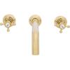 SAFAVIEH Solea Bath – Chelsea Bathroom Faucet – Contemporary Chrome Brass – Wall-Mount Single-Lever Design (BRF1015G)(Gold)
