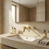 SAFAVIEH Solea Bath – Chelsea Bathroom Faucet – Contemporary Chrome Brass – Wall-Mount Single-Lever Design (BRF1015G)(Gold)