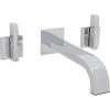 SAFAVIEH Solea Bath – Elise Bathroom Faucet – Contemporary Chrome Brass – Wall-Mount Two-Handle Design (BRF1016C)