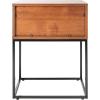 Safavieh Home Collection Marquise Brown 1-Drawer Storage Bedroom Accent Side Table Nightstand NST5005A