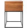 Safavieh Home Collection Marquise Brown 1-Drawer Storage Bedroom Accent Side Table Nightstand NST5005A