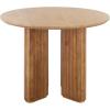 SAFAVIEH Couture – Irine Round Dining Table – Travertine & Brown – Ideal for Dining Room, Kitchen, 39.5″ W x 39.5″ D x 29.75″ H (SFV5781A)(Travertine/Brown)