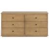 SAFAVIEH Couture – Octavian Rope Detail Dresser – Walnut Oak – 6-Drawer Storage Chest – Fully Assembled – Ideal for Bedroom, Guest Room, 66″ W x 20″ D x 34″ H (SFV2234B)(Brown Oak)