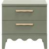 SAFAVIEH Furniture – Lovette 2-Drawer Nightstand – White Modern Bedside Table with Storage Drawers for Bedroom & Small Spaces (NST9618A)(Olive Green)
